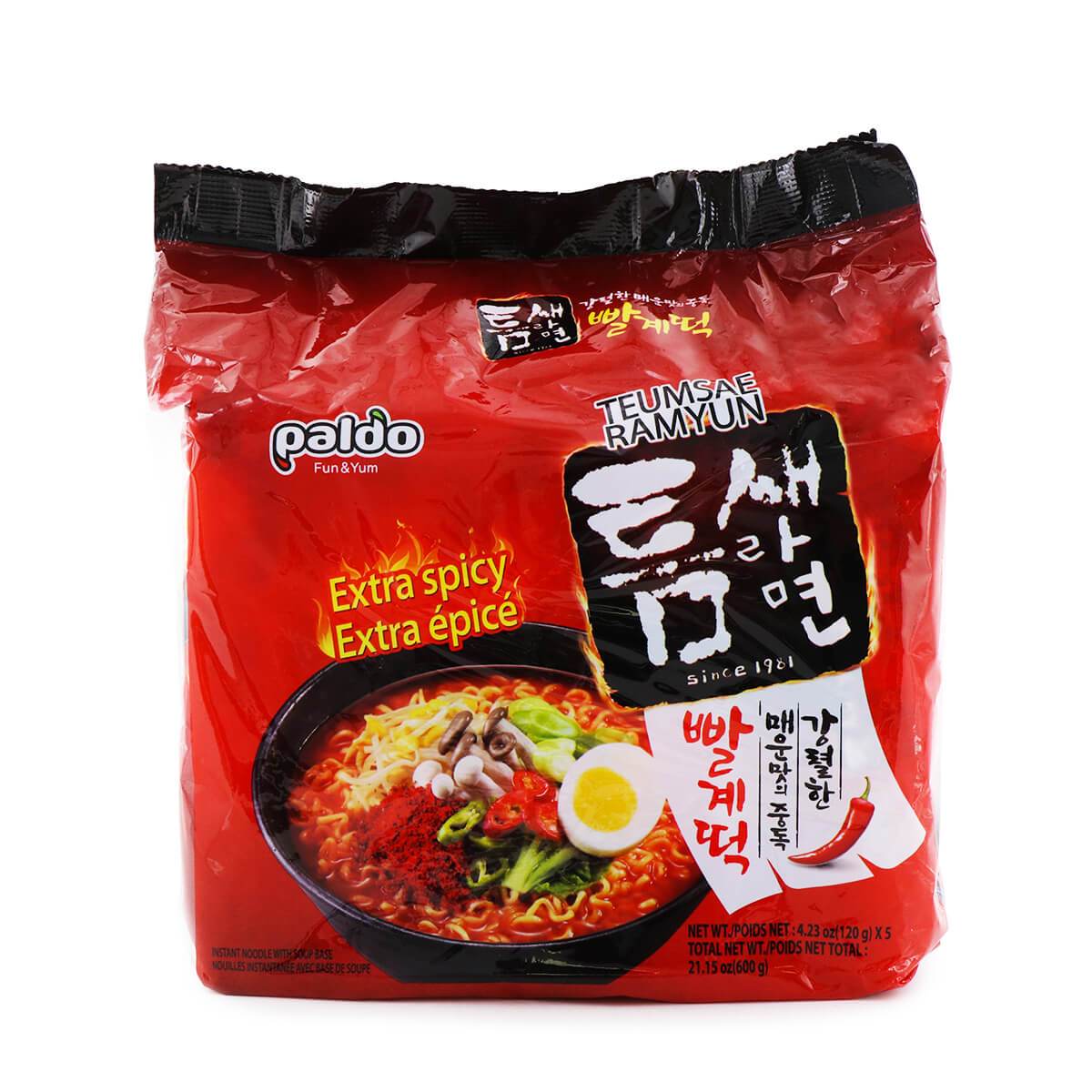 Paldo Teumsae Ramen Extra Spicy 韩国八道极地特辣拉面600g 5包入 Pack Mr Song 送鲜生