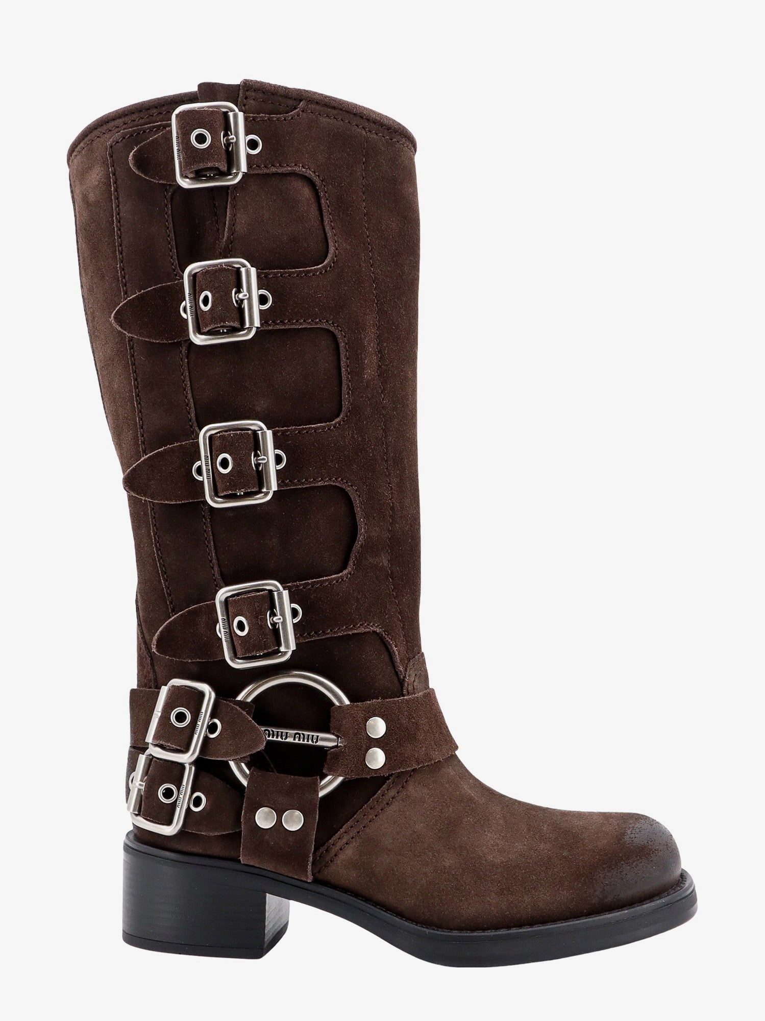 Shop Miu Miu Boots In Brown