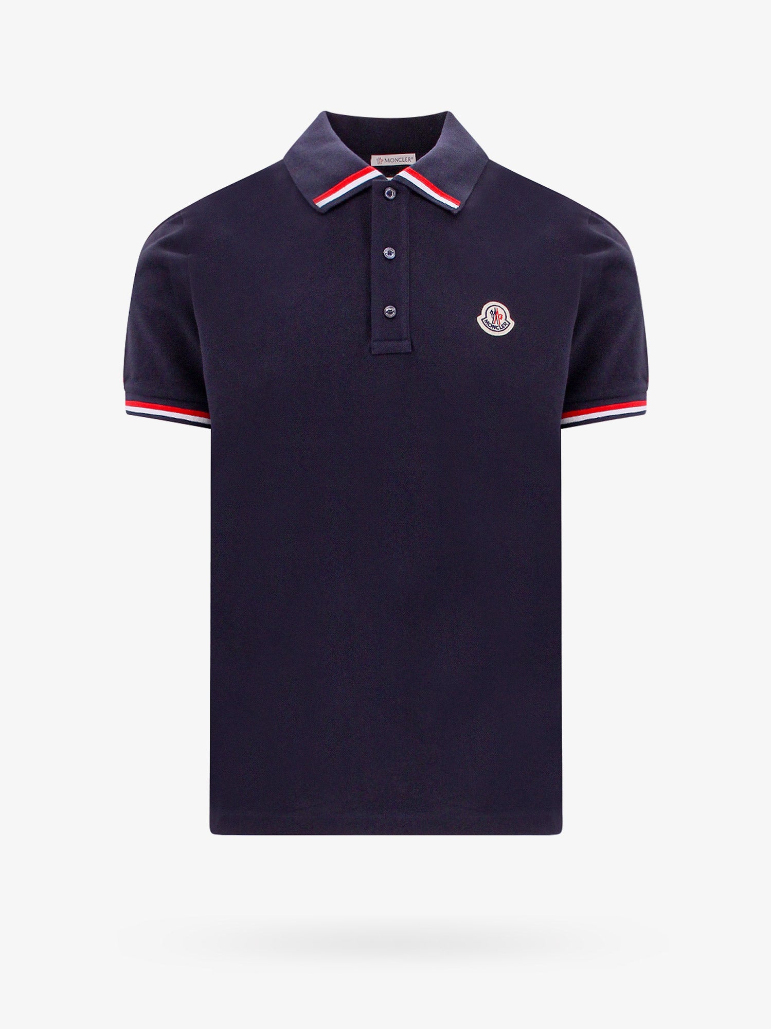 Moncler Polo Shirt In Marino