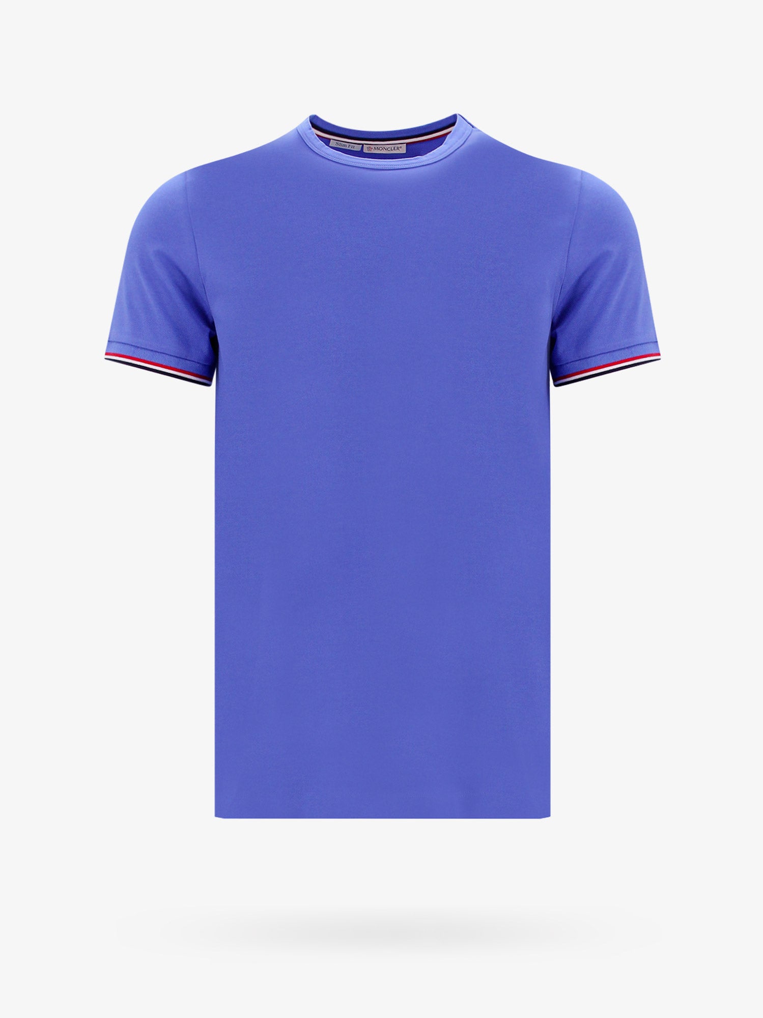 Moncler Logo Cotton T-shirt In Blue