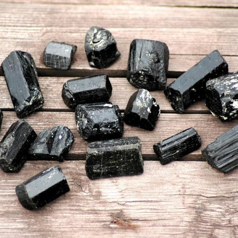 Black Tourmaline Chunks - Must Have Crystal for Beginners