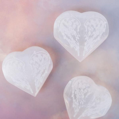 Selenite Hearts - Heart-Shaped Crystals Meaning