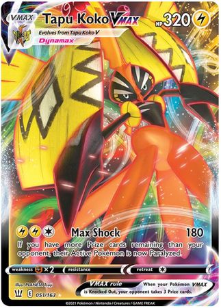 Tapu Koko V Pokemon TCG Battle Styles Full Art Ultra Rare 050/163