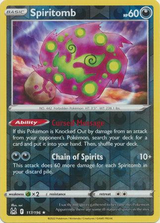 Pokemon : SWSH LOST ORIGIN SPIRITOMB TG09/TG30 CHARACTER RARE