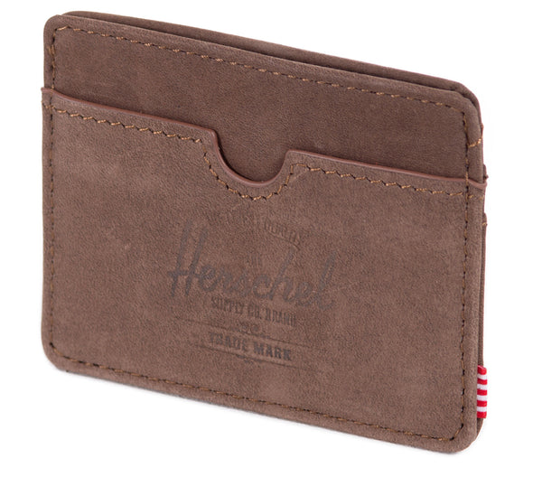 Herschel card holder Charlie Leather in nubuck UK | Lombres