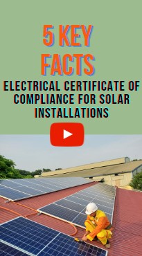Certificate of Compliance Solar Panel installations