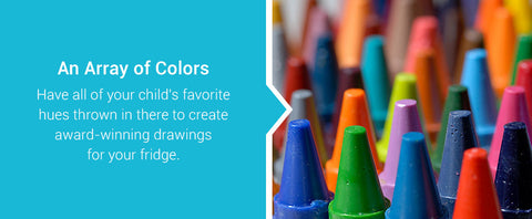 give your child a variety of colors to draw with