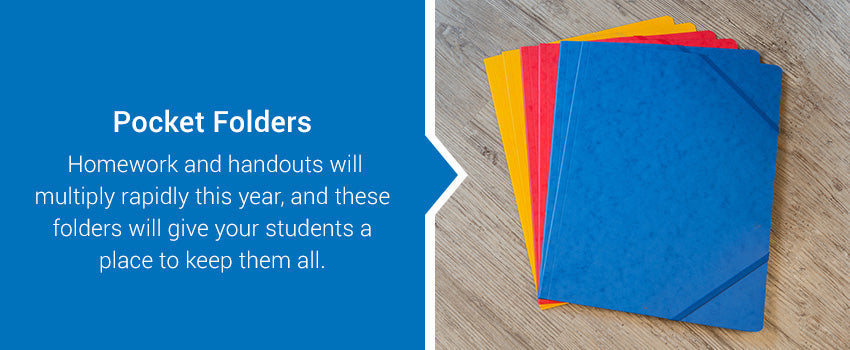 colorful pocket folders