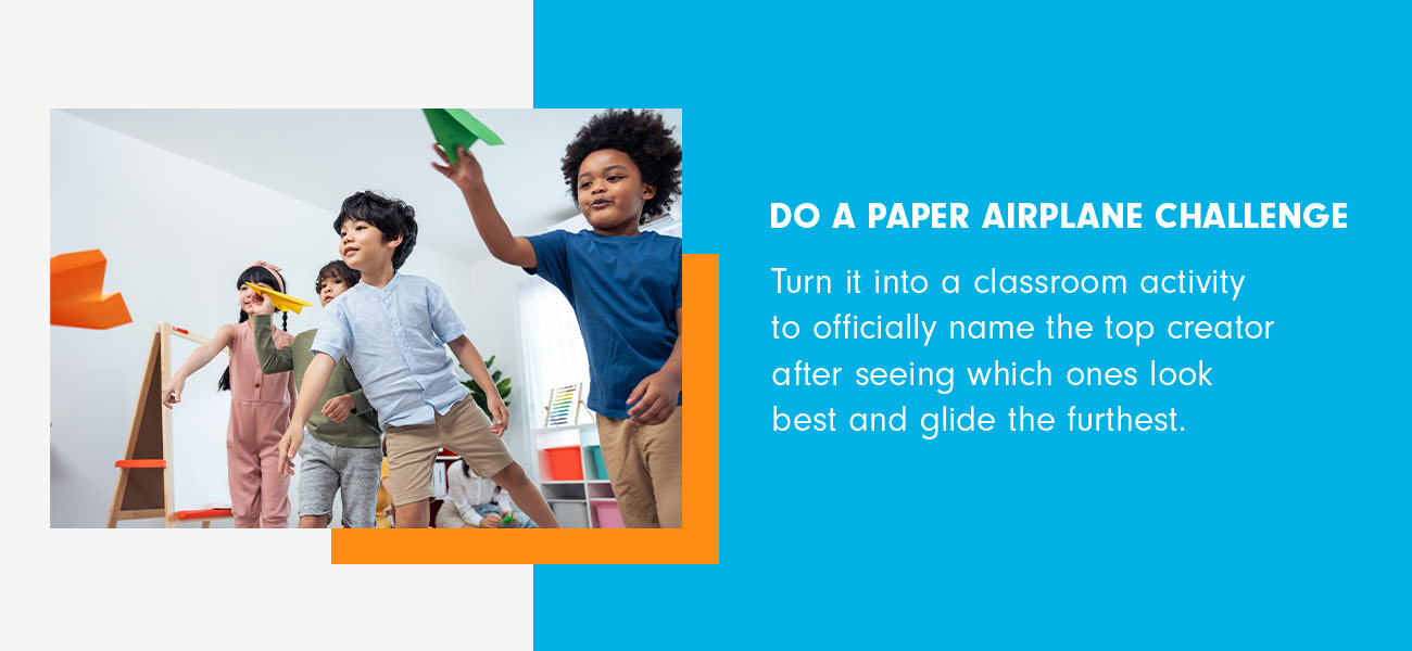 Do a paper airplane challenge