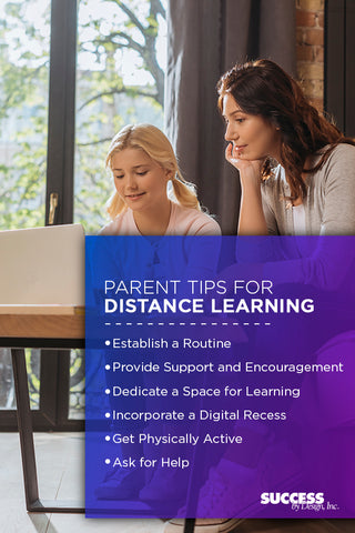 Parent tips for distance learning.