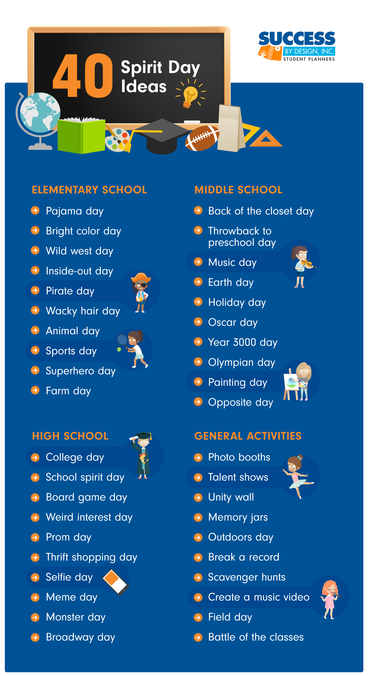 40 school spirit day ideas for all grade levels