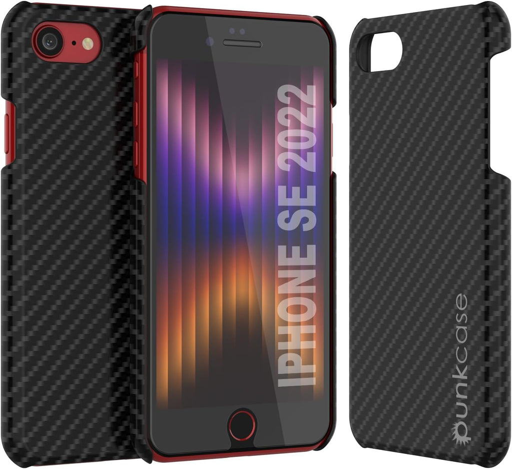 iPhone 8+ Plus Case - Punkcase CarbonShield Jet Black