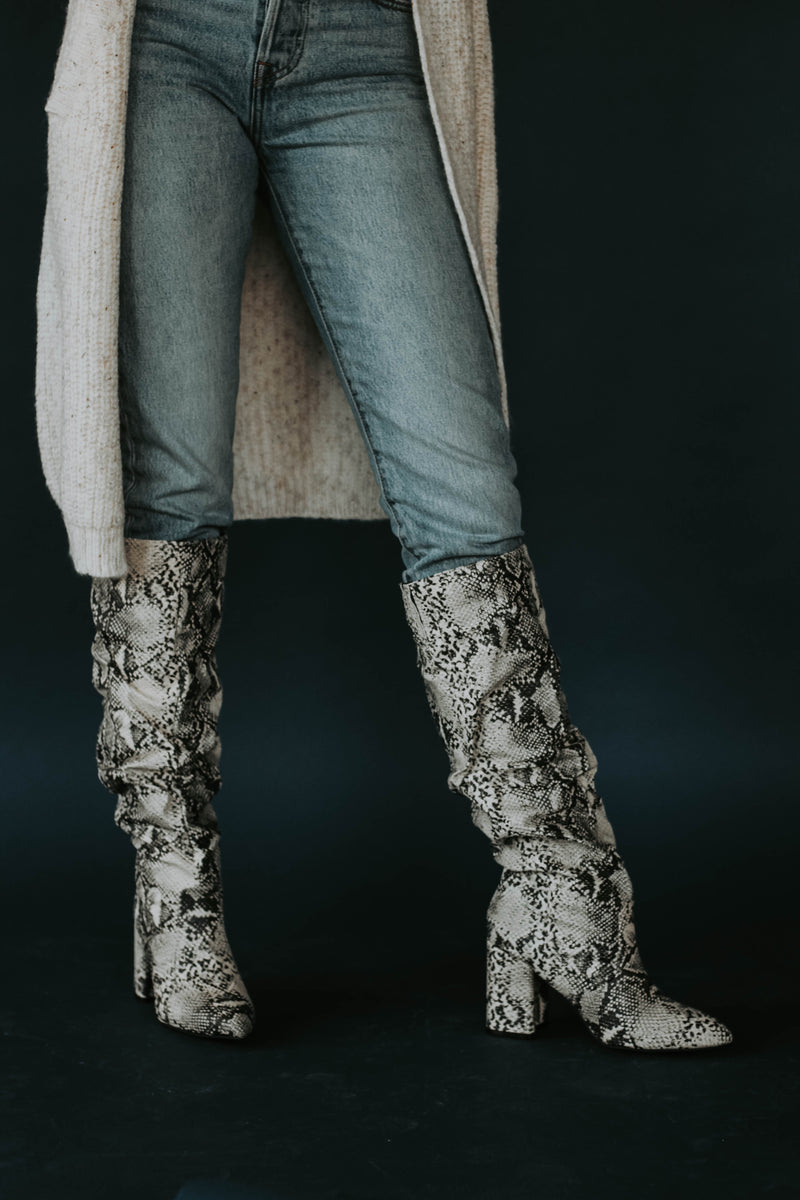 tall snake skin boots