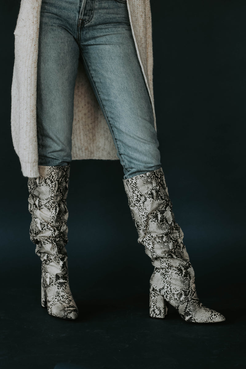 tall snakeskin boots