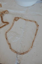 Flat Oval Lobster Chain Necklace