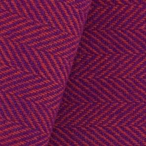 Wool fabric for rug hooking, Purple & Orange Herringbone, offered by Honey Bee Hive
