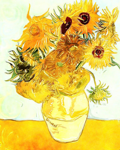 Bouquet nature morte tournesols, Vincent Van Gogh