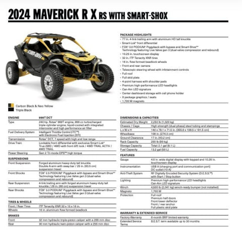 2024 Maverick R X with smart shocks