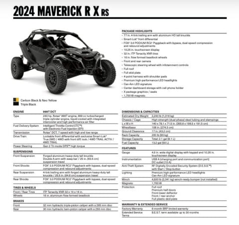 2024 Maverick R X RS