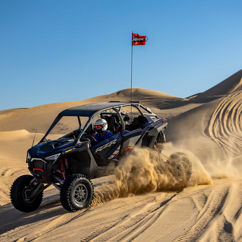 UTV Driving through the sand dunes