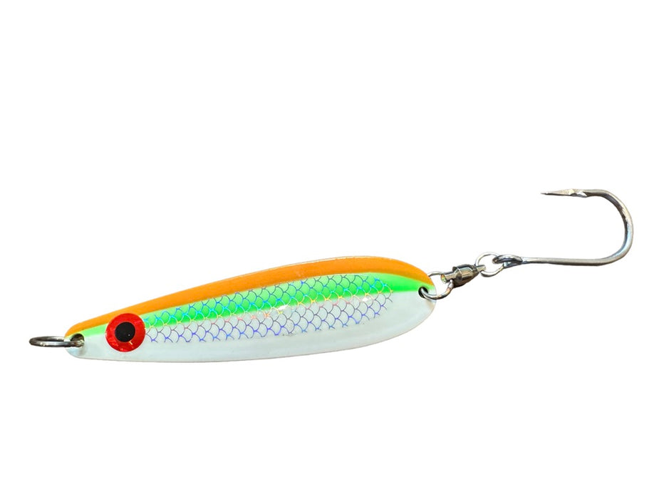 Three Eppinger Seadevle Nickel Fishing Spoon Lures 3 oz 5 3/4 60