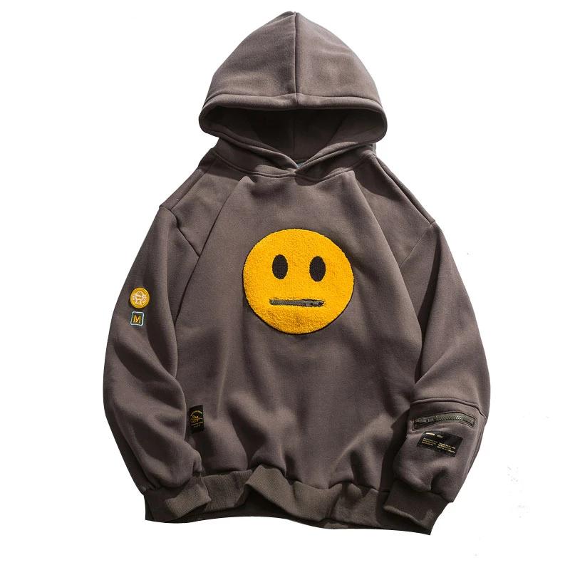 smiling face hoodie