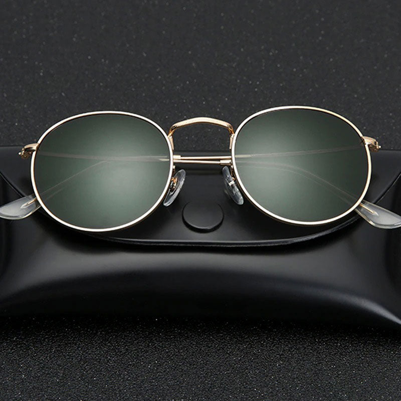 New Retro Polarized Luxury Small Round Metal Frame Sunglasses For Men ...