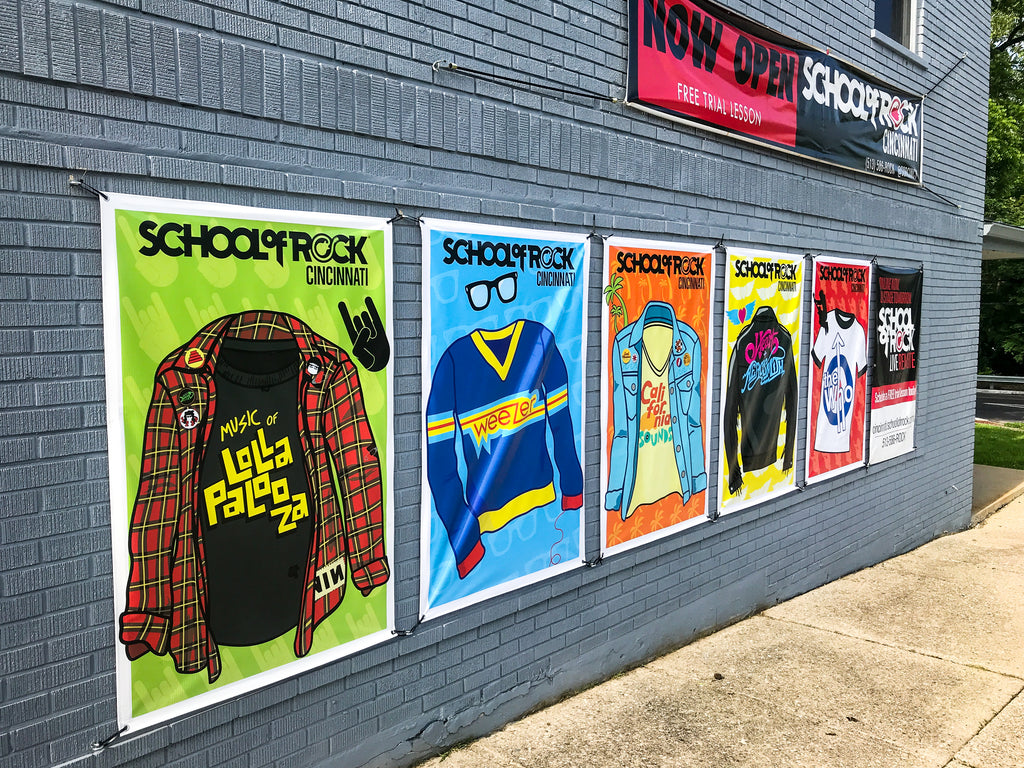 School of Rock Cincinnati - 2021 summer concert series posters