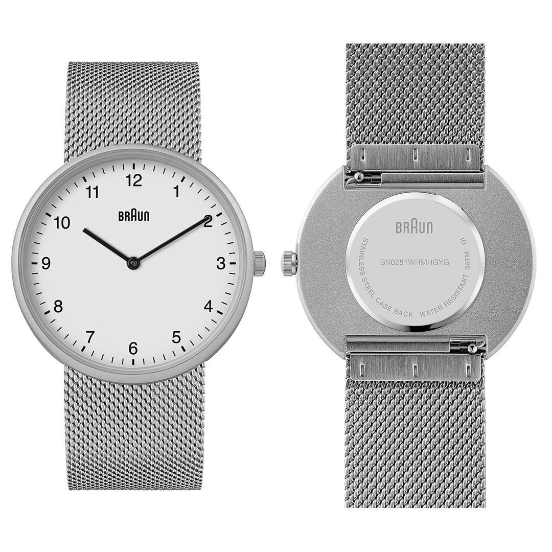 Braun Unisex BN0281 Analogue Interchangeable Watch Set - White an – Clocks