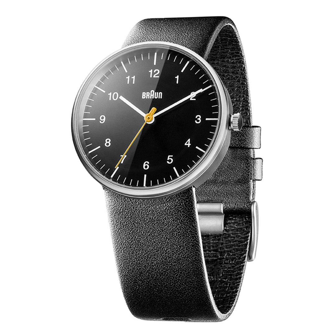 Braun Gents BN0021 Classic Watch - Black Dial and Black Leather Strap ...
