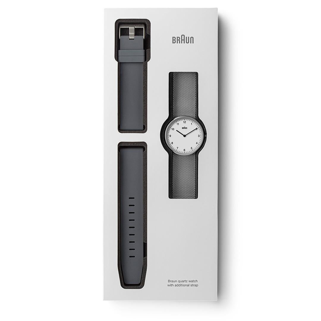 kopen fossiel schoolbord Braun Unisex BN0281 Analogue Interchangeable Watch Set - White Dial an –  Braun Clocks