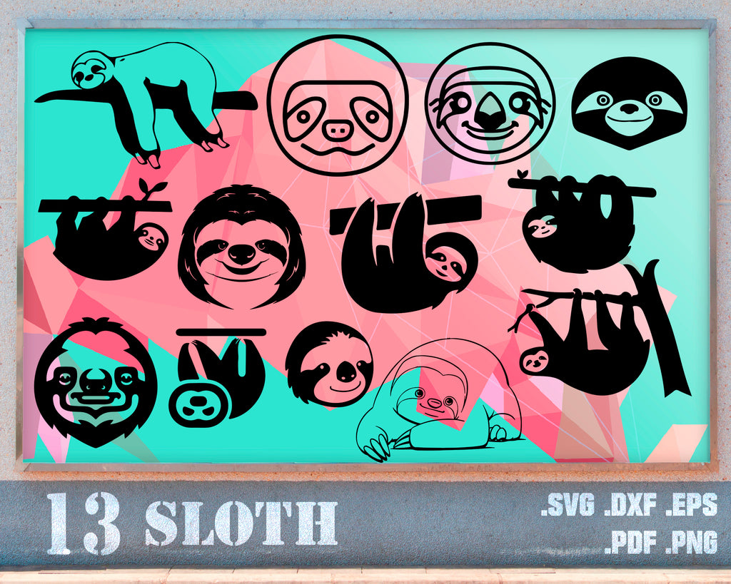 Download Sloth Svg Sloth Clipart Sloth Files For Cricut Animals Sloth Cut Fi Clipartic