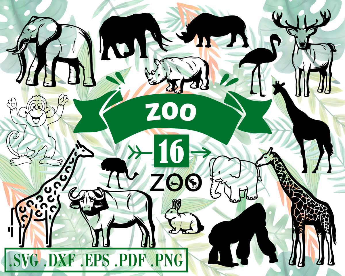 Download Zoo svg, Zoo animals svg bundle, zoo animals clipart, zoo ...