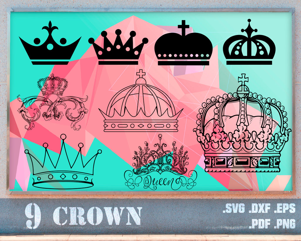 Crown Svg Crown Svg Bundle Queen Crown Svg Princess Tiara King Clipartic