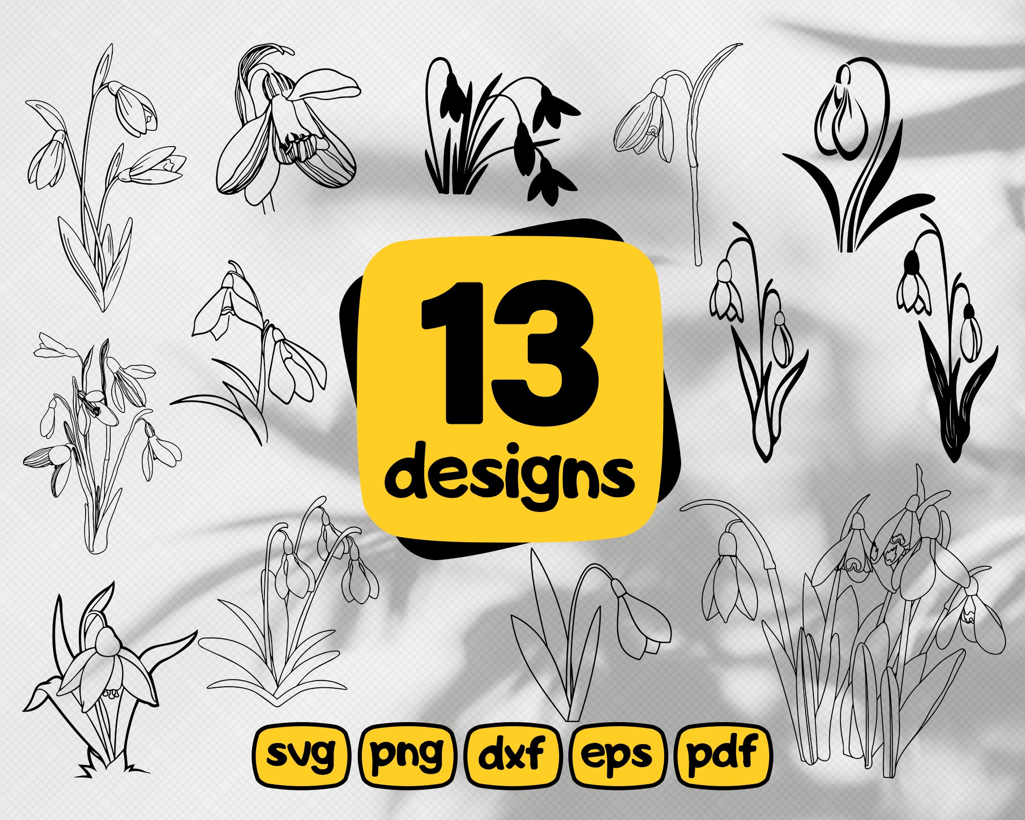 Download Snowdrop Svg Silhouette Spring Flowers Bouquets Svg Birthday Flower Clipartic