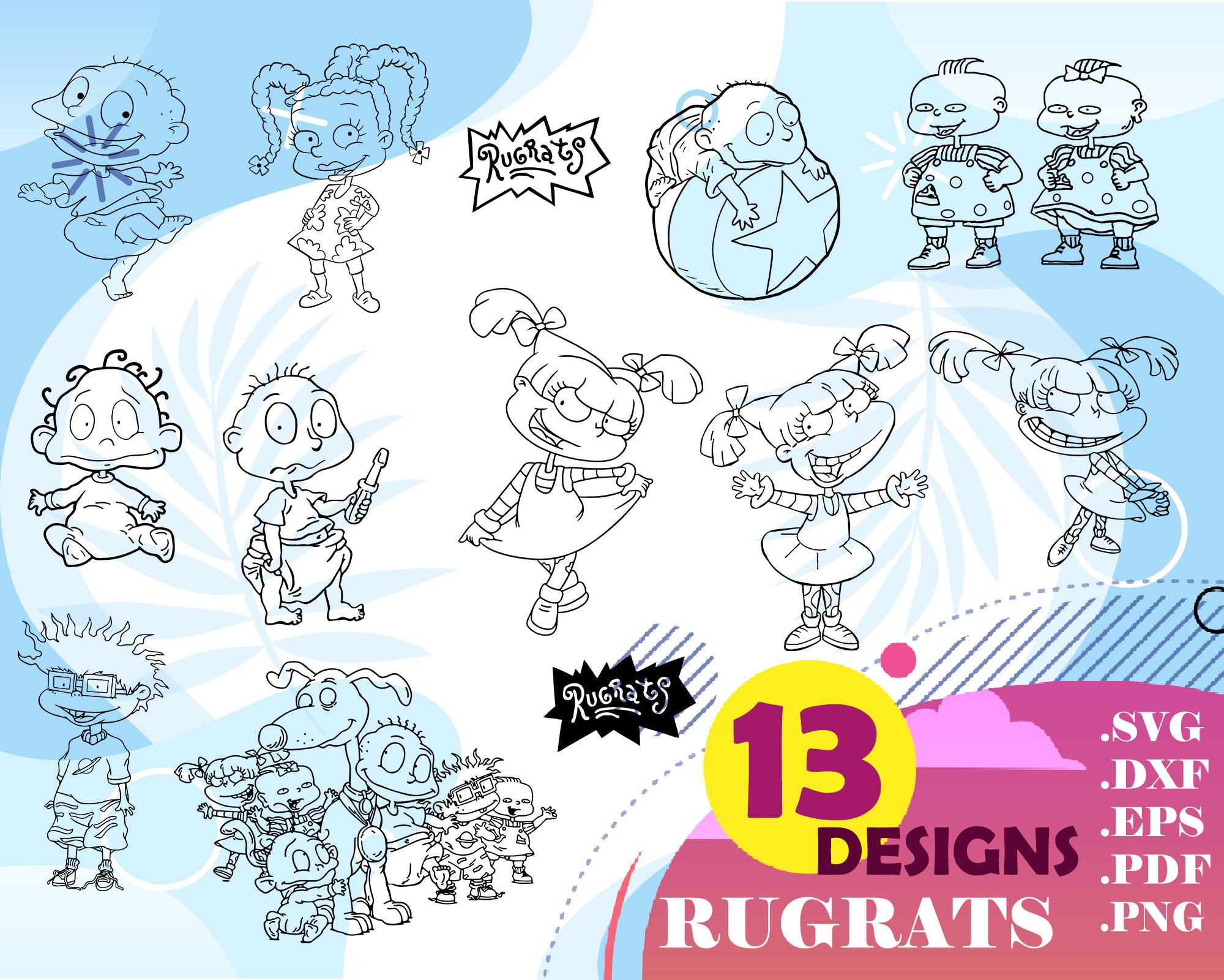 Download Rugrats Svg Rugrats Bundle Svg Susi Dil Tommy Angelica Chuckie A Clipartic