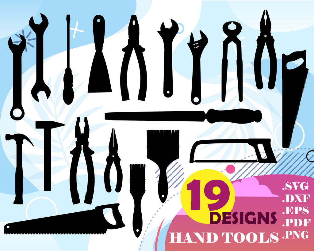 Hand Tools Svg Hand Tools Svg Black Silhouette Digital Clipart File Clipartic