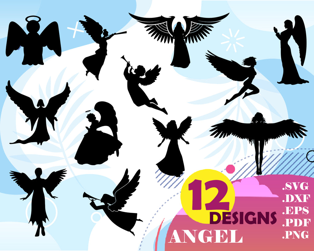 Download Angel Svg Bundle Angel Wings Svg Sexy Angels Svg Angel Shapes Svg Clipartic