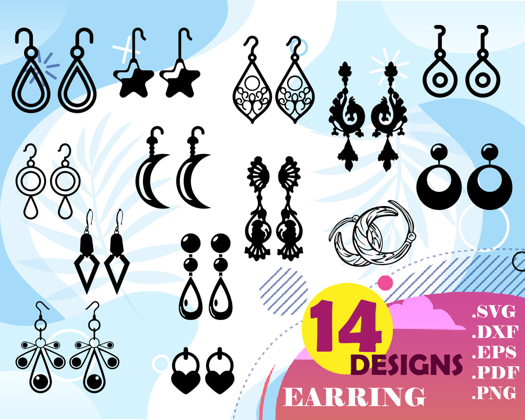 Download Earring Svg Earring Svg Bundle Svg Dxf Eps Earring Cut File Clipartic