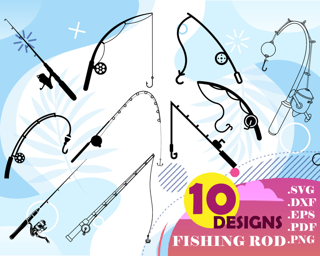 Download Fishing Rod Svg Fishing Pole Fishing Heartbeat Svg Silhouette Clipartic