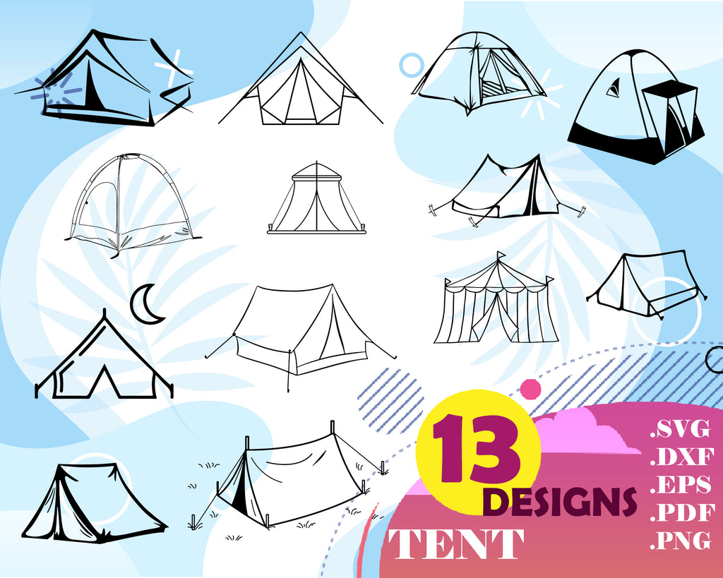 Download Tent Svg Camping Svg Tent Clipart Tent Cut Files For Silhouette Te Clipartic