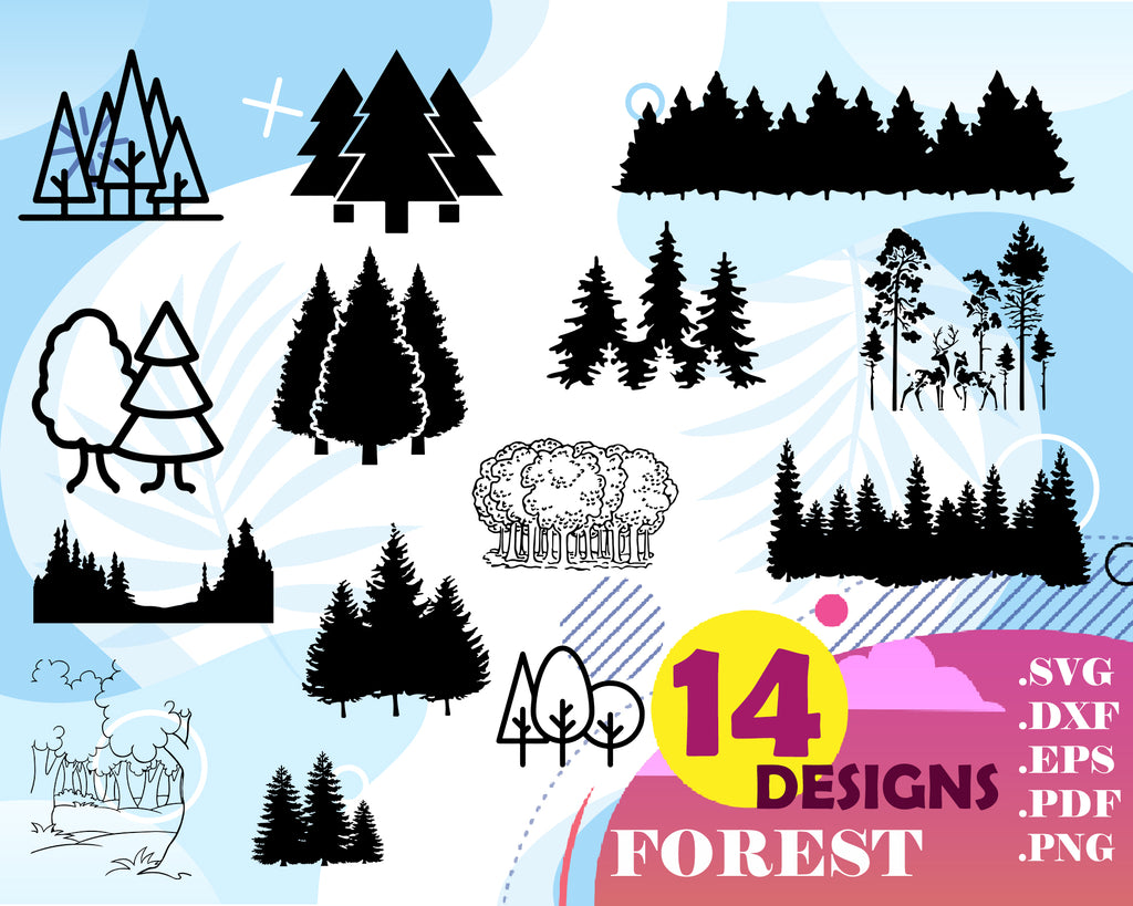 Free Free 182 Forest Mountain Silhouette Svg SVG PNG EPS DXF File