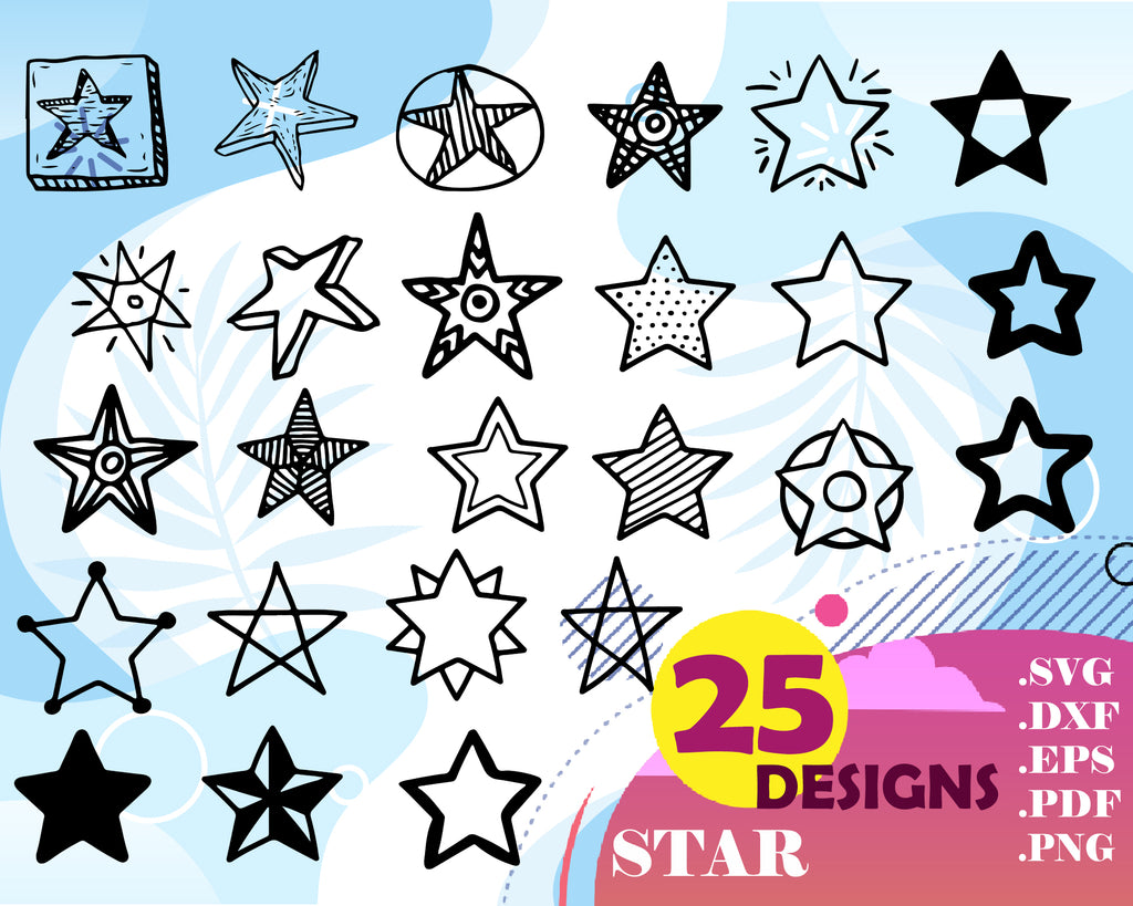 Stars SVG Bundle Star svg Star digital download Star cut files Star ...