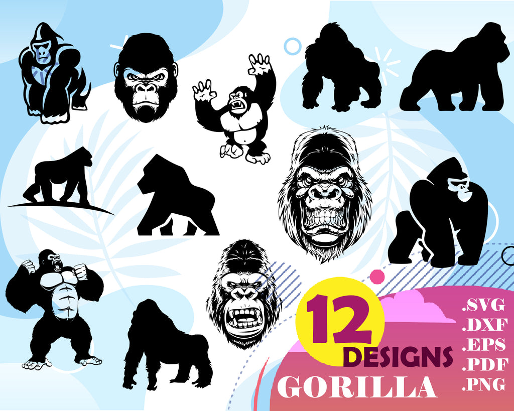 Download Gorilla Svg Gorilla Svg Bundle Ape Svg Monkey Svg King Kong Gori Clipartic
