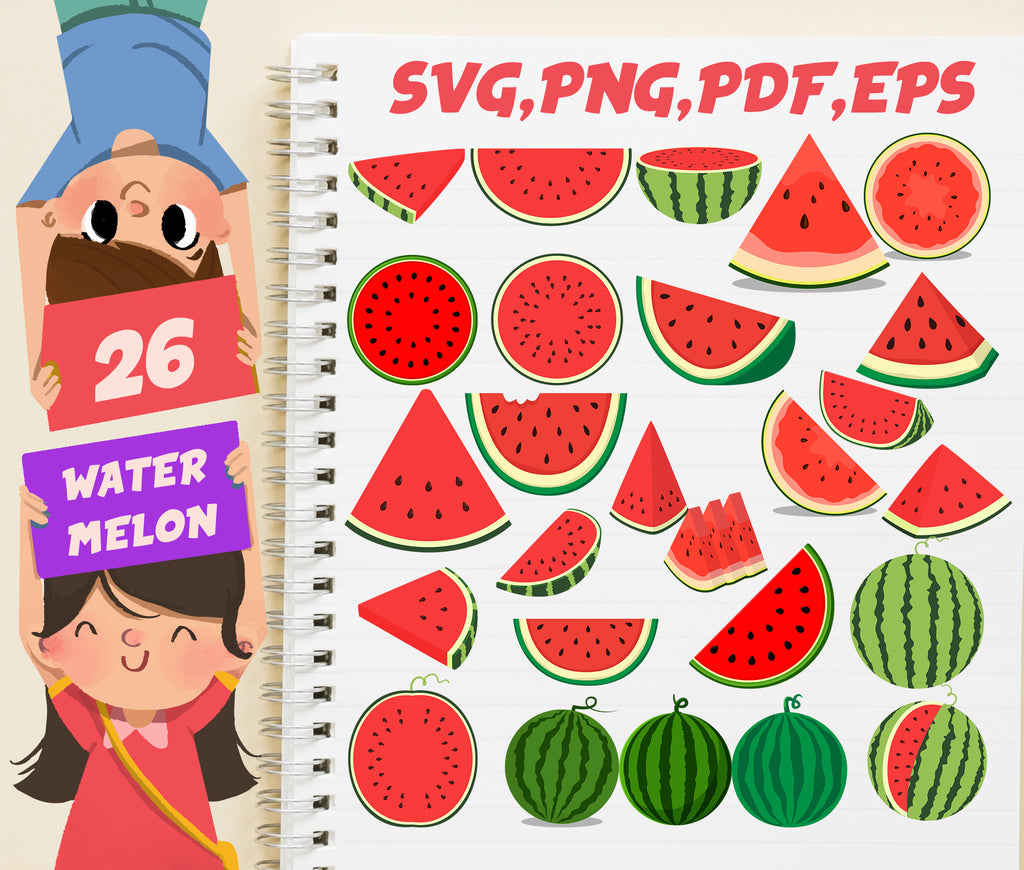 Download Watermelon Svg Fruit Svg Beach Svg Fruit Dxf Watermelon Cricut Wa Clipartic