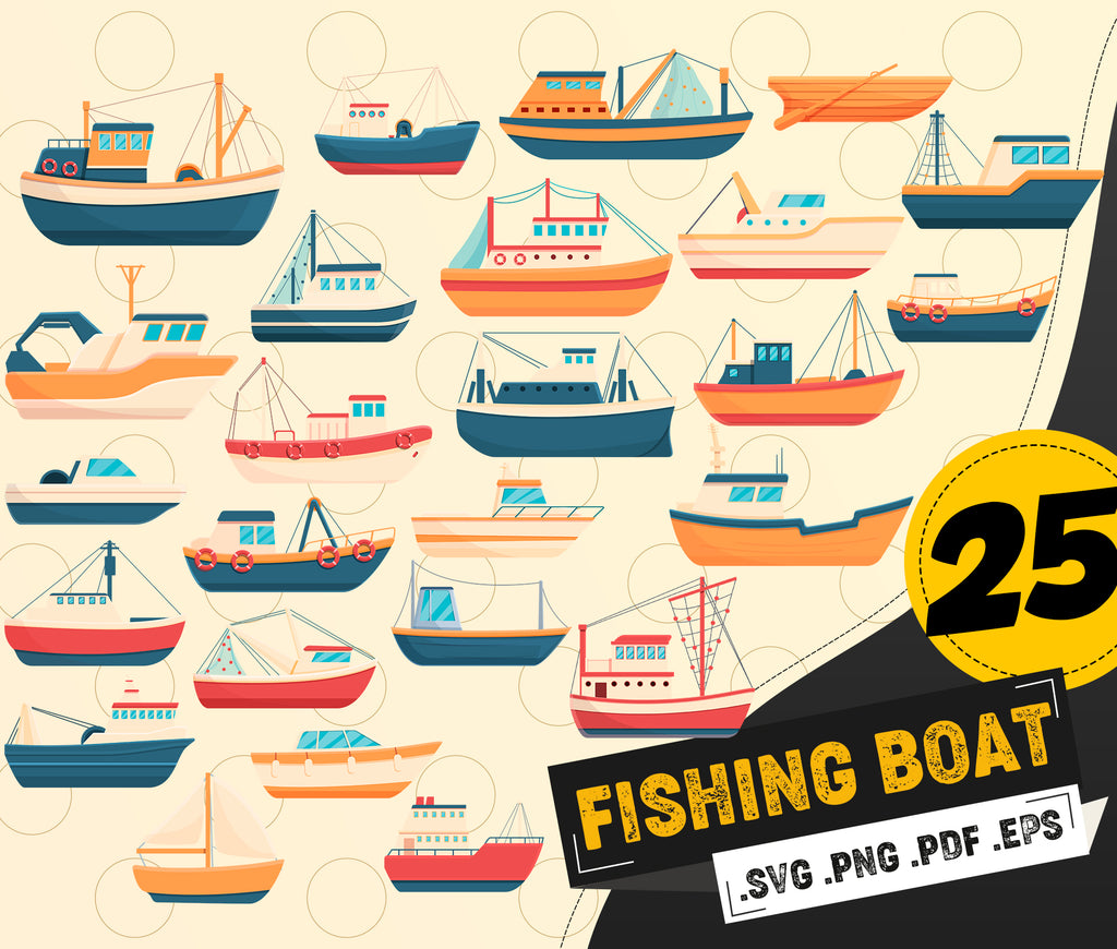 Free Free 50 Silhouette Fishing Boat Svg SVG PNG EPS DXF File