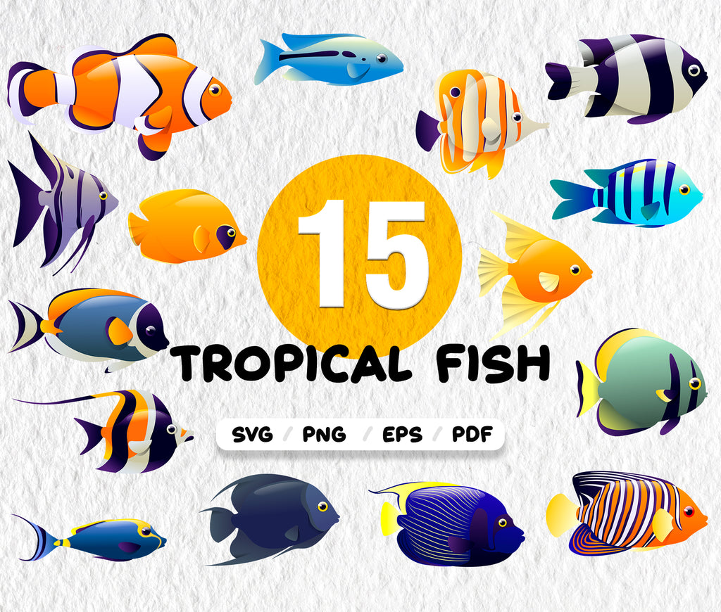 Download Tropical Fish Svg Tropical Fish Clipart Fish Svg Ocean Svg Fish Cut Clipartic