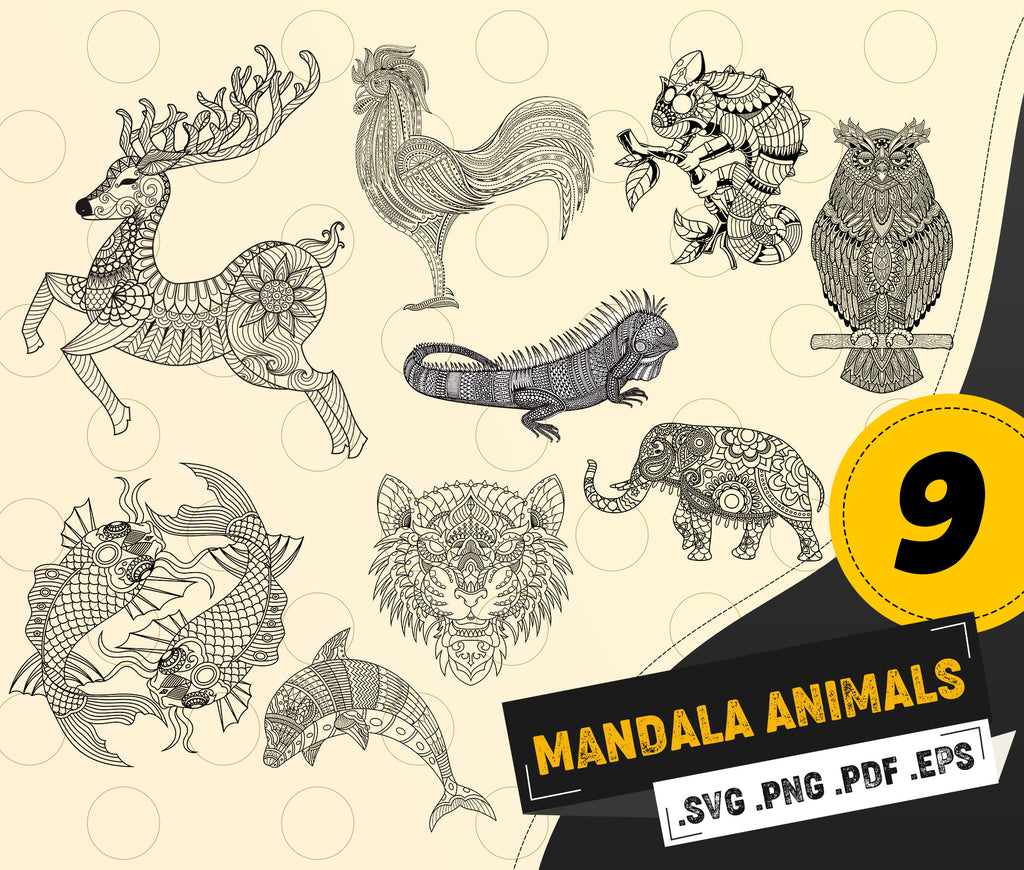 Download Mandala Svg Bundle Mandala Animals Svg Mandala Dolphin Svg Mandala Clipartic