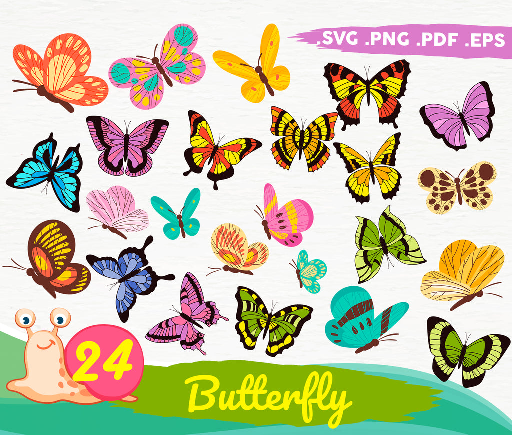 Butterfly Svg Butterfly Bundle Svg Files Butterfly Svg Layered But Clipartic