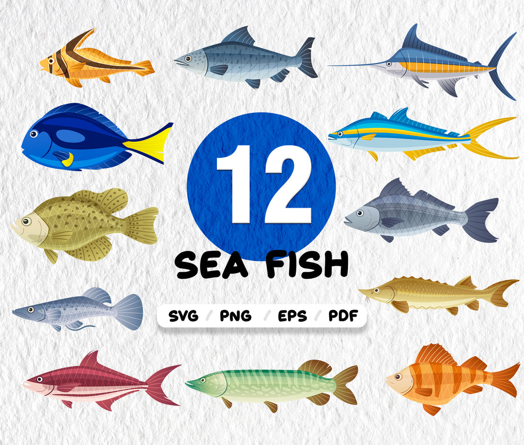 Download Fishes Clipart Fish Svg Sea Clipart Fishing Clipart Ocean Clipart Clipartic
